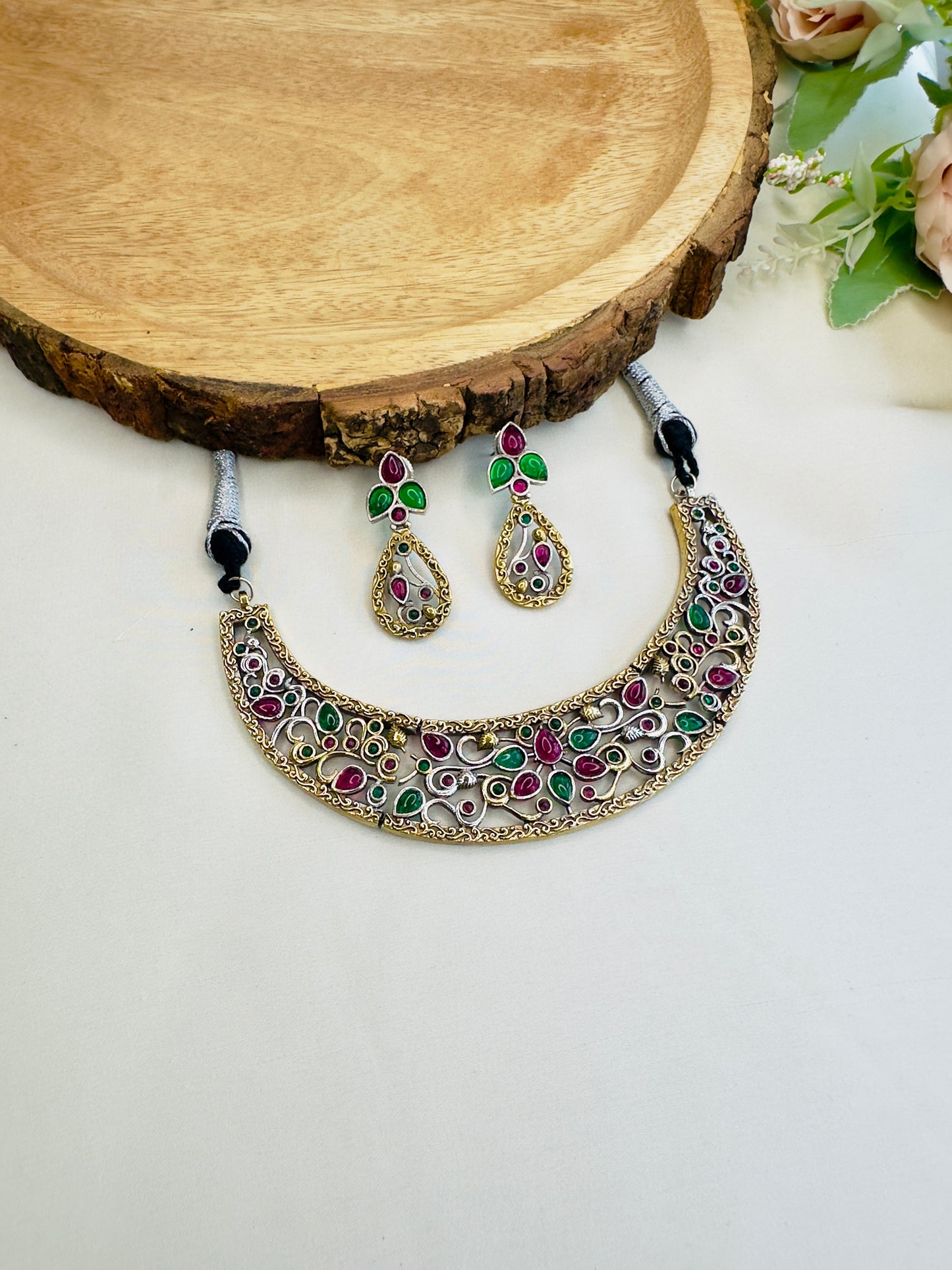 Beautiful Silver Replica Hasli Set