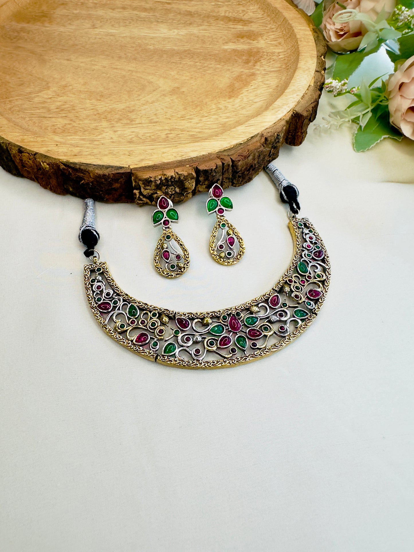 Beautiful Silver Replica Hasli Set