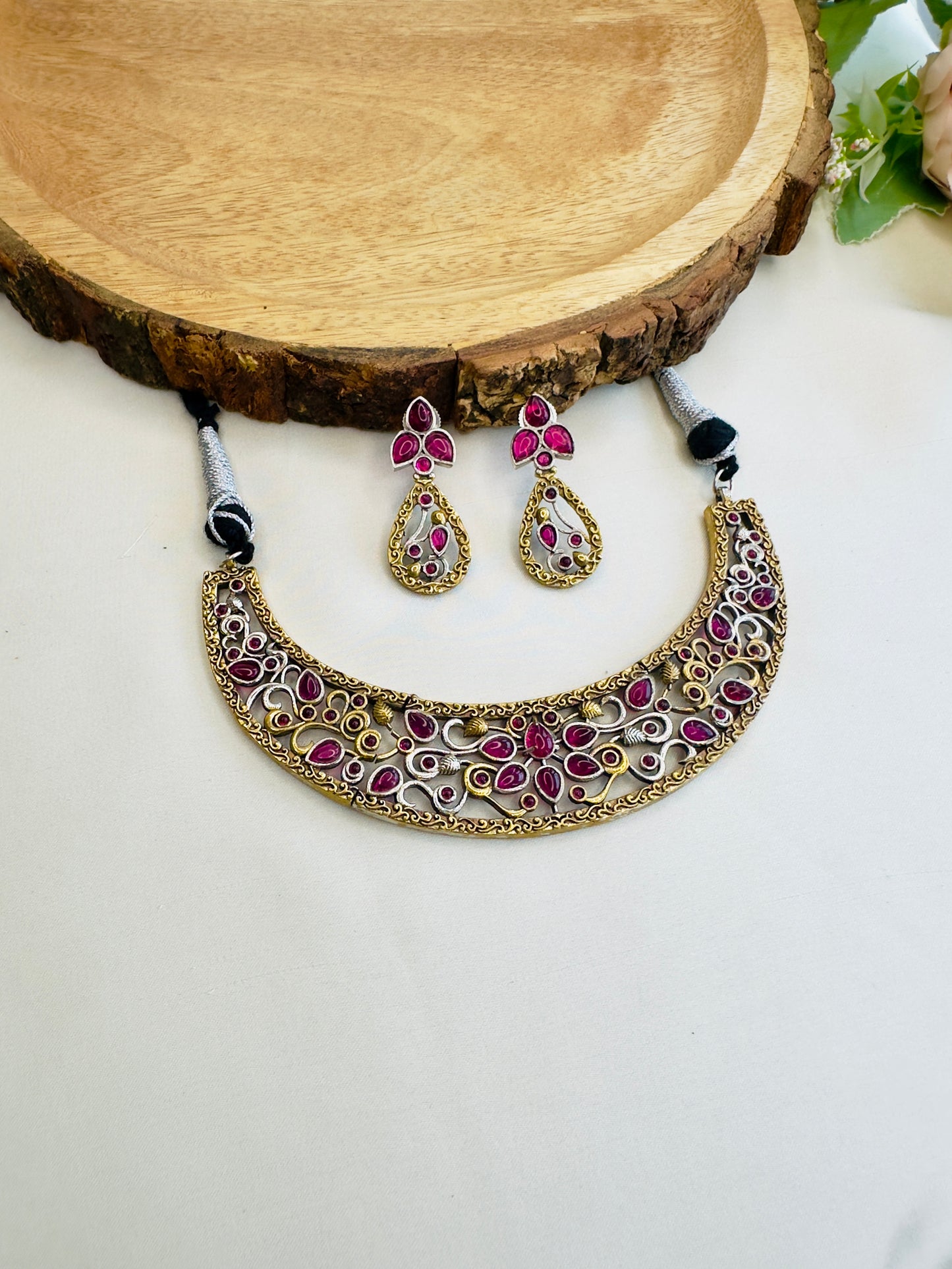 Beautiful Silver Replica Hasli Set