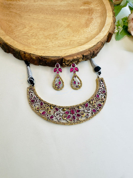 Beautiful Silver Replica Hasli Set