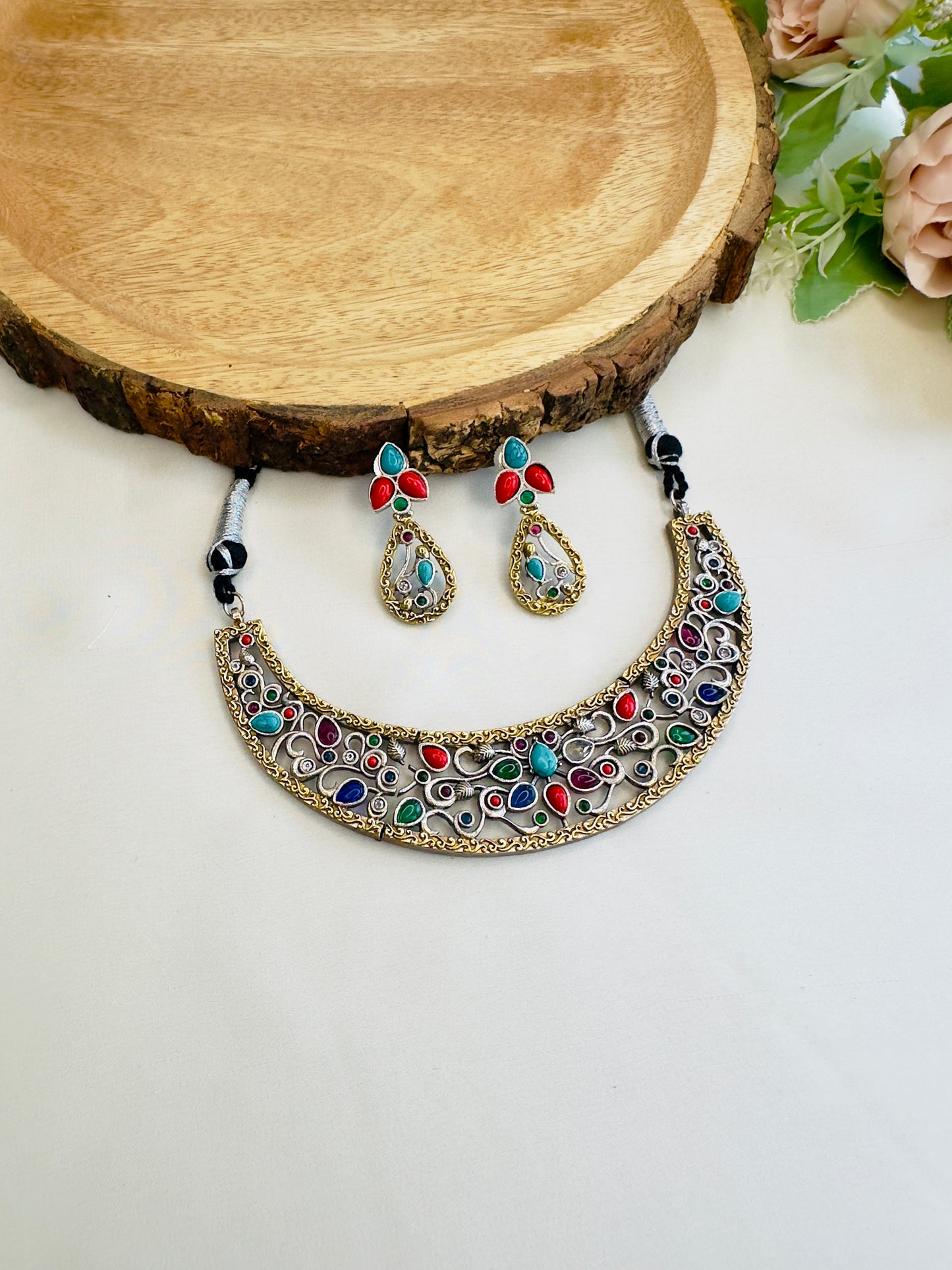 Beautiful Silver Replica Hasli Set