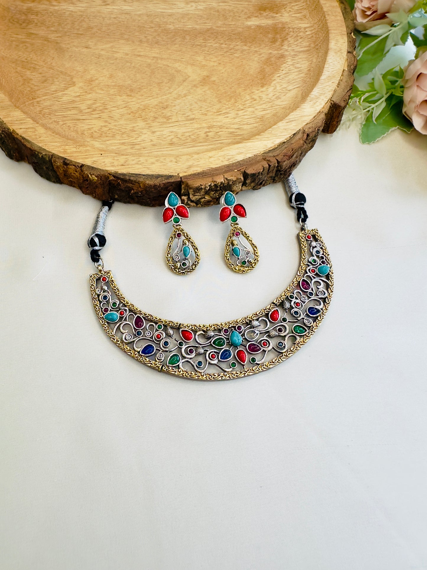 Beautiful Silver Replica Hasli Set