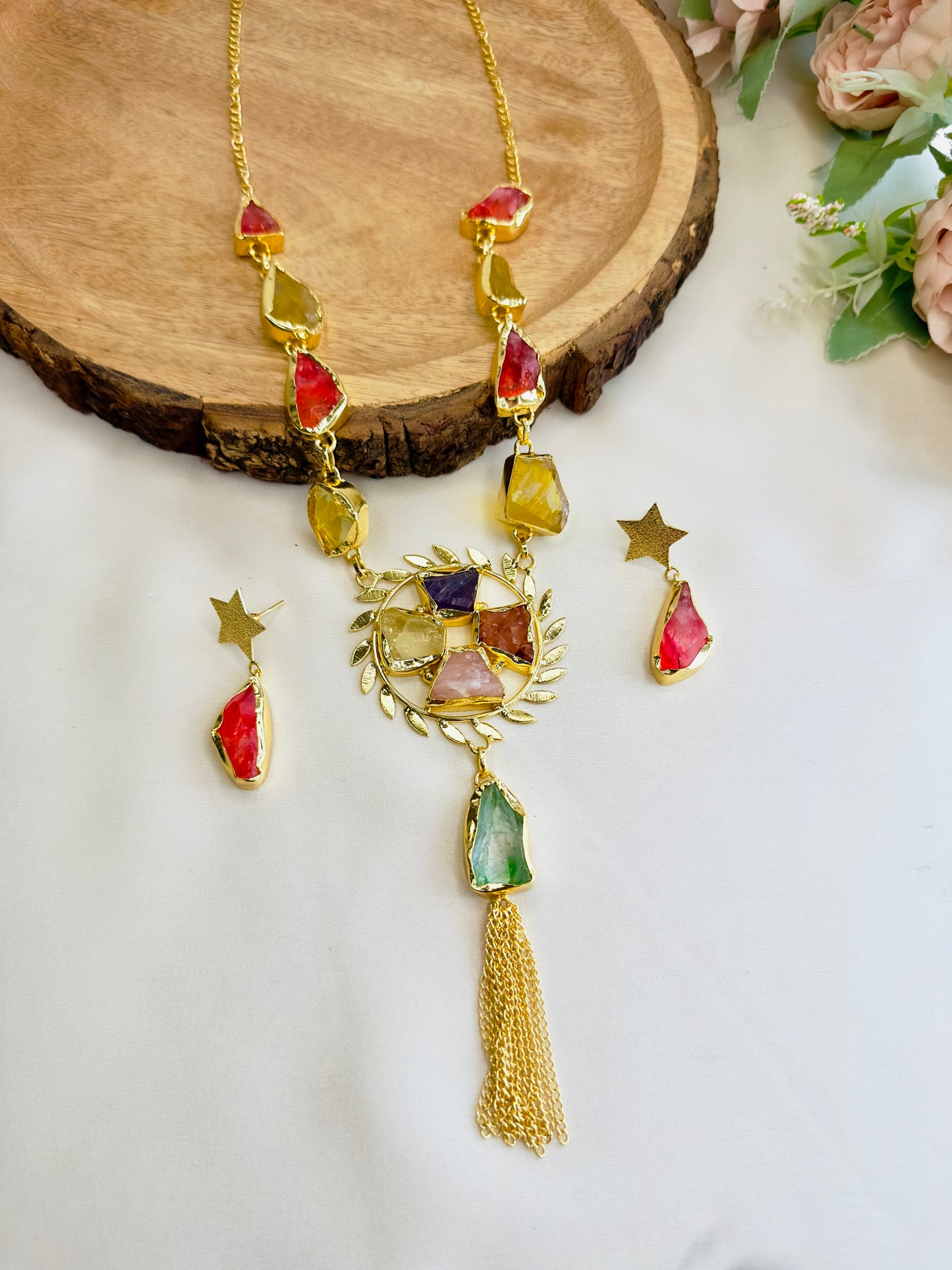Multicolor Fusion Necklace Set
