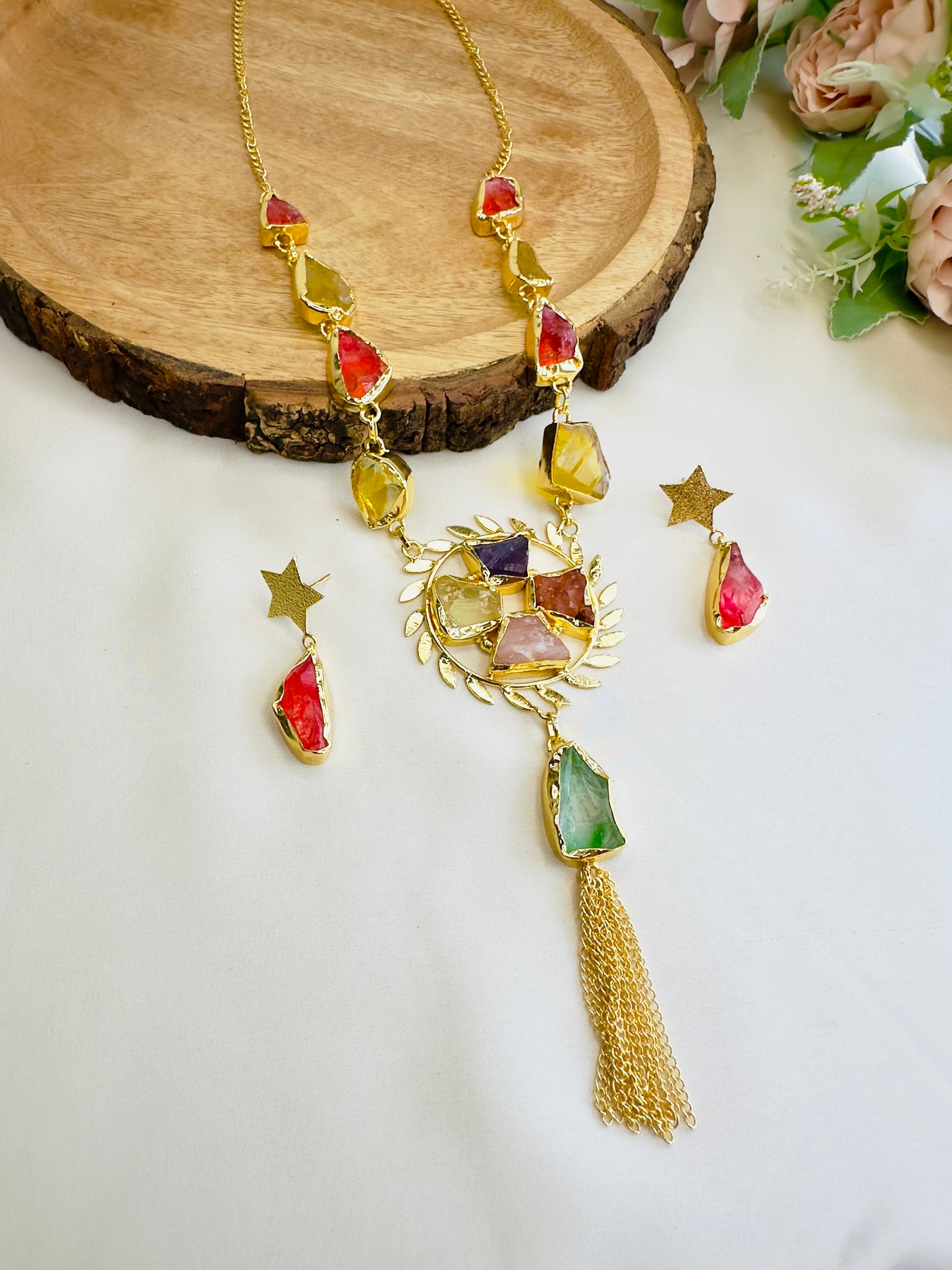 Multicolor Fusion Necklace Set