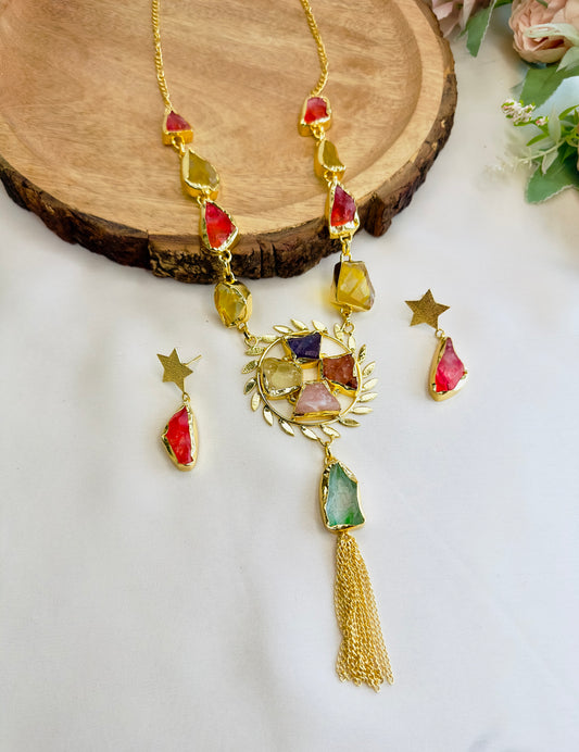 Multicolor Fusion Necklace Set