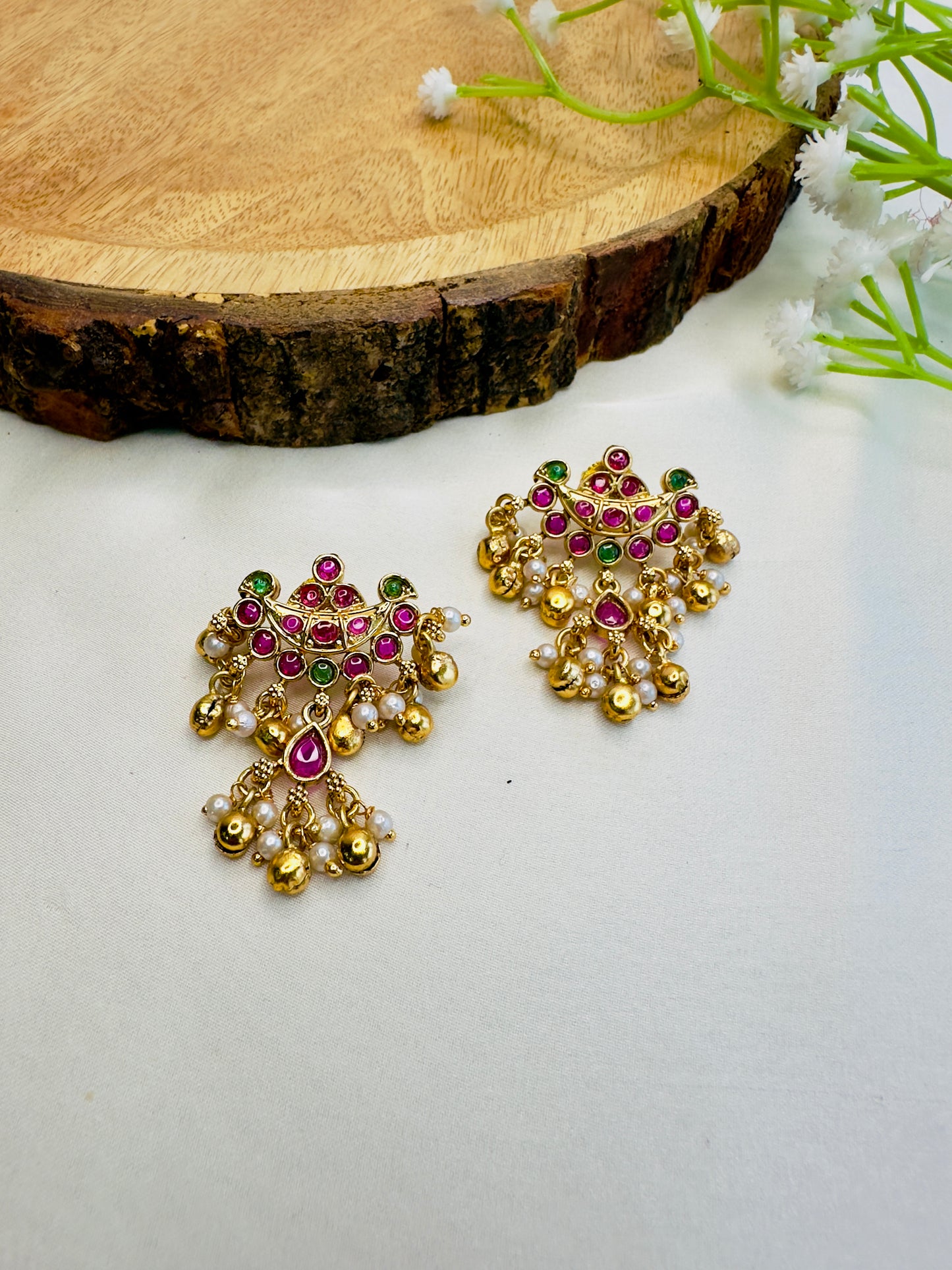 Ghungroo Temple Earrings