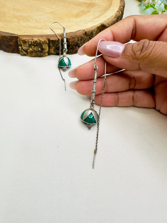 Sui Dhaga Silver Replica Earrings