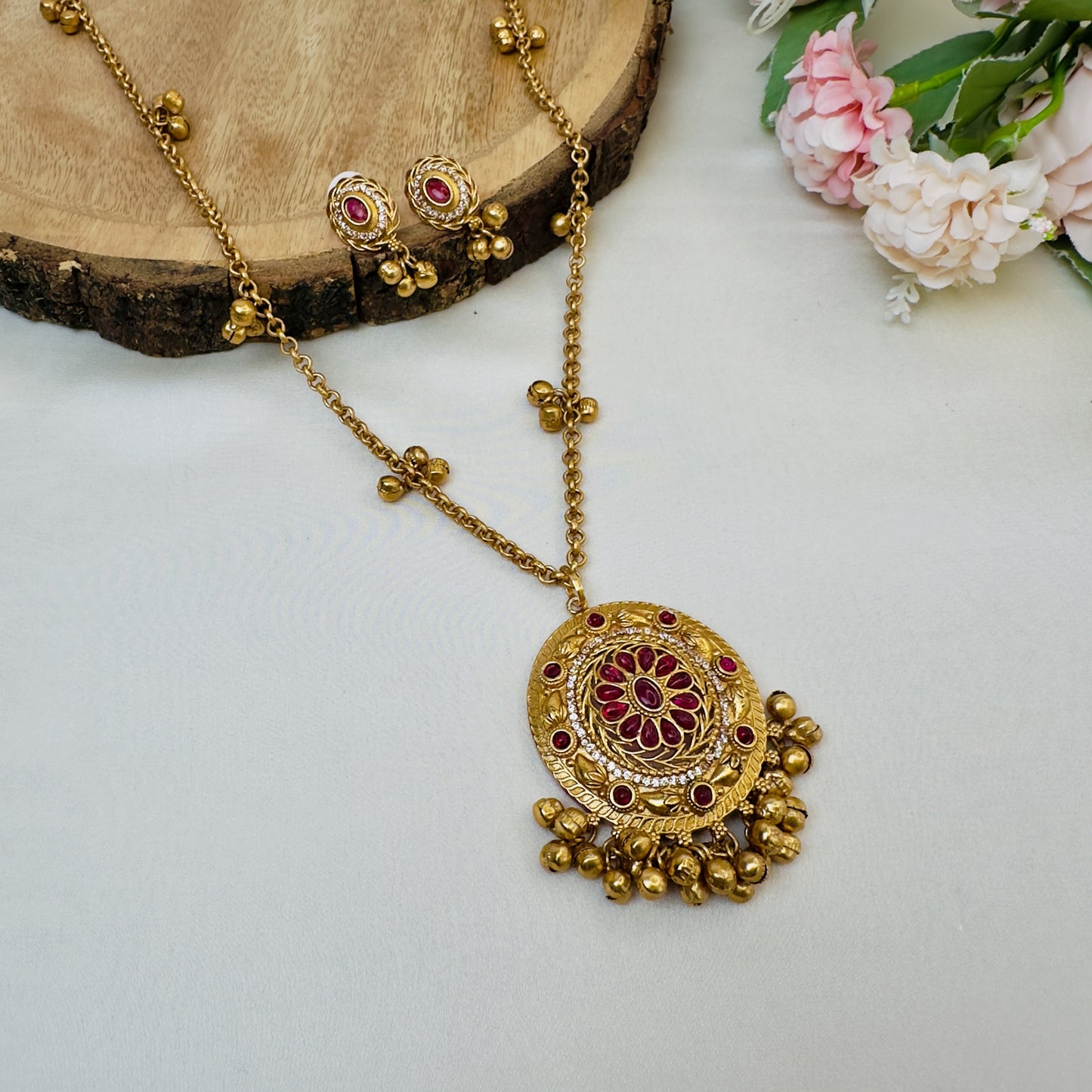Ghungroo Mala Pendant Set