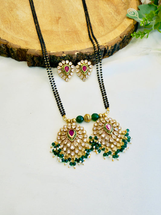 Leaf Shape pendant Mangalsutra