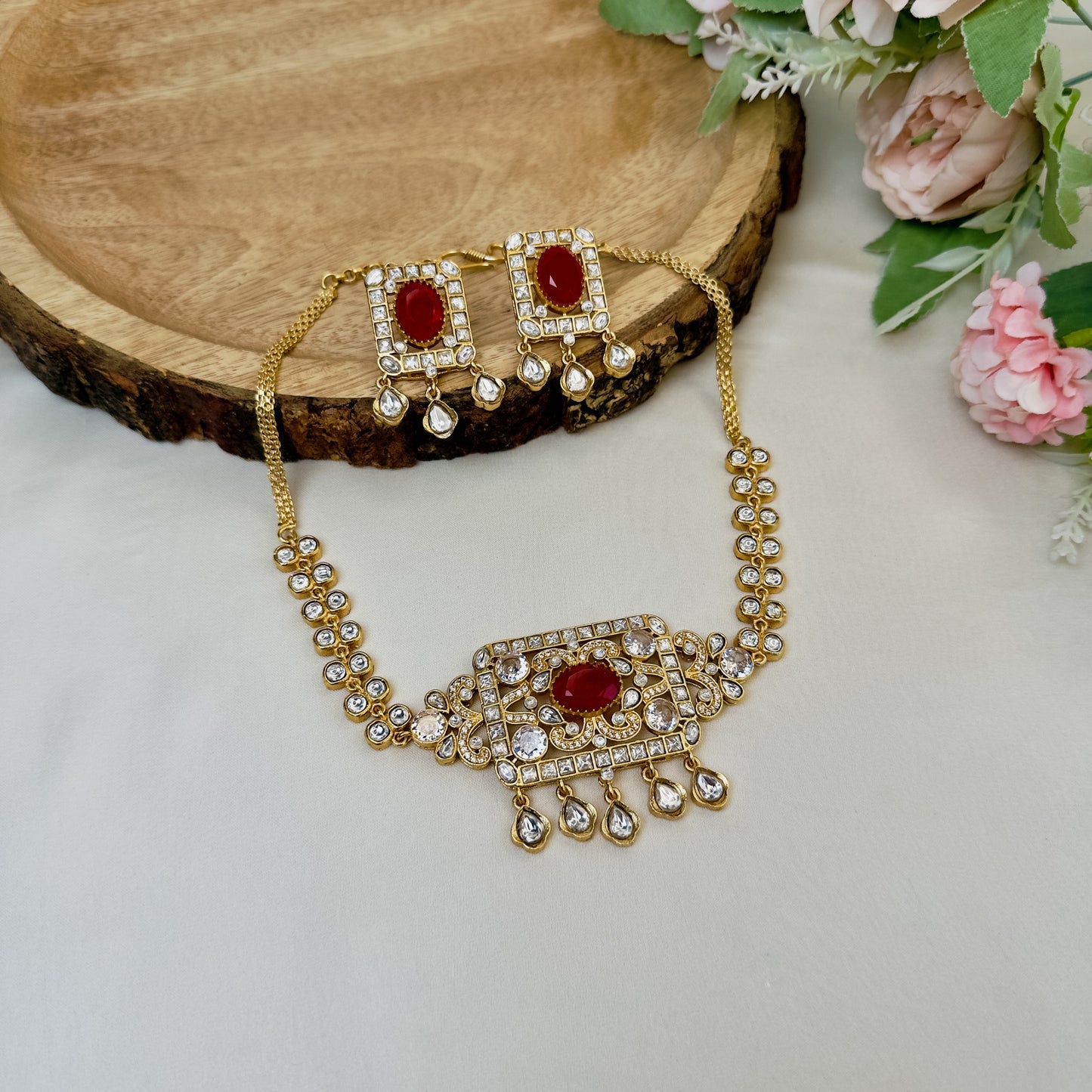 Kundan Choker/Necklace Set