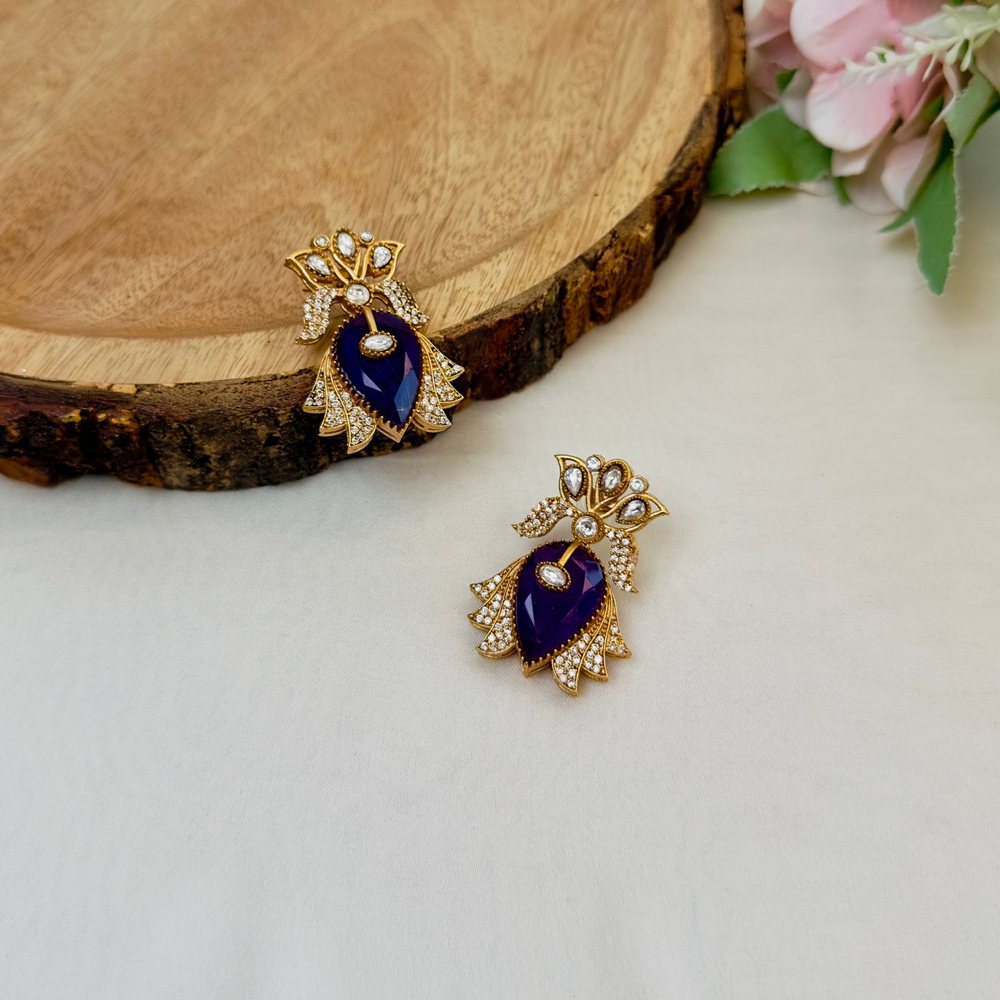 Doublet Stud Pattern Earrings