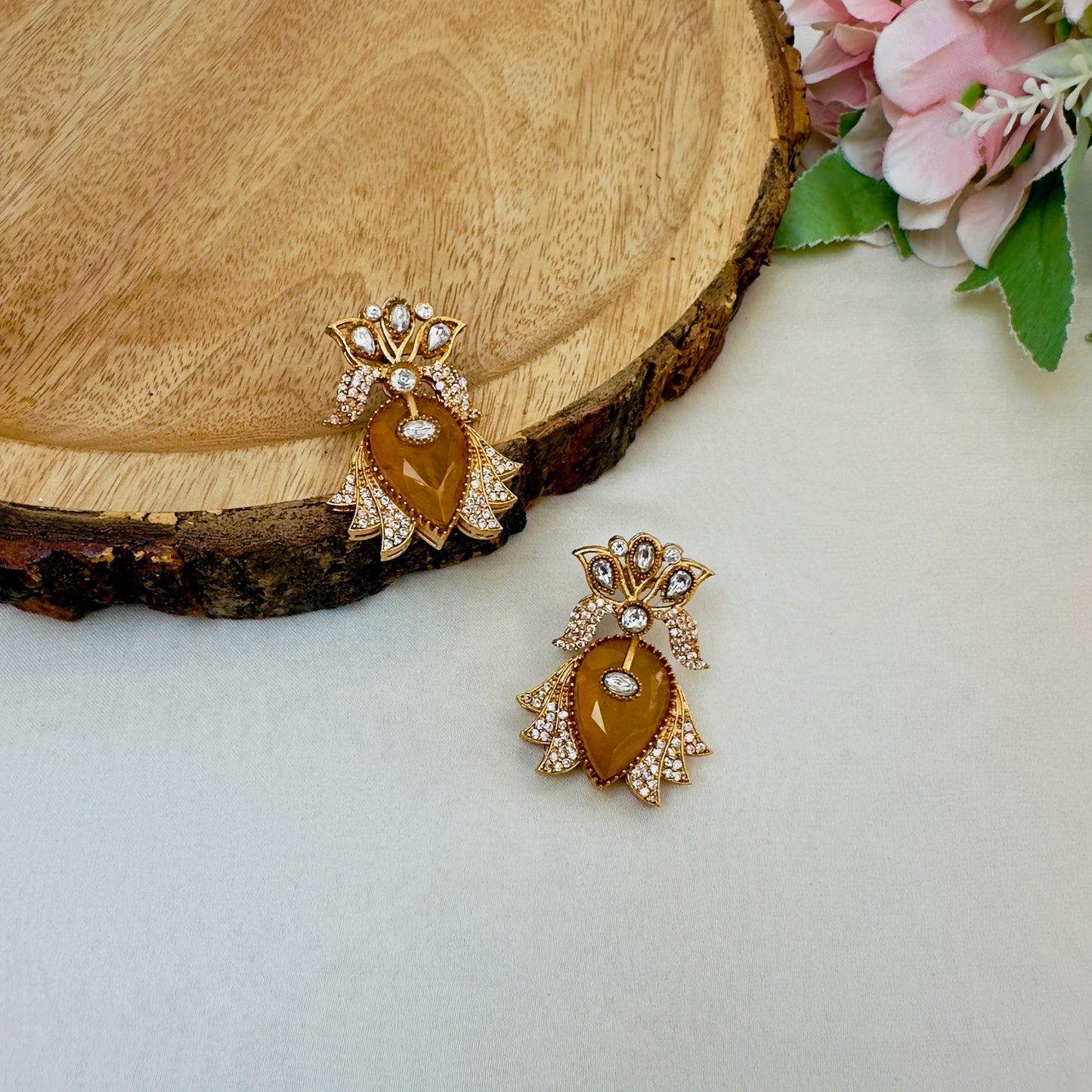 Doublet Stud Pattern Earrings