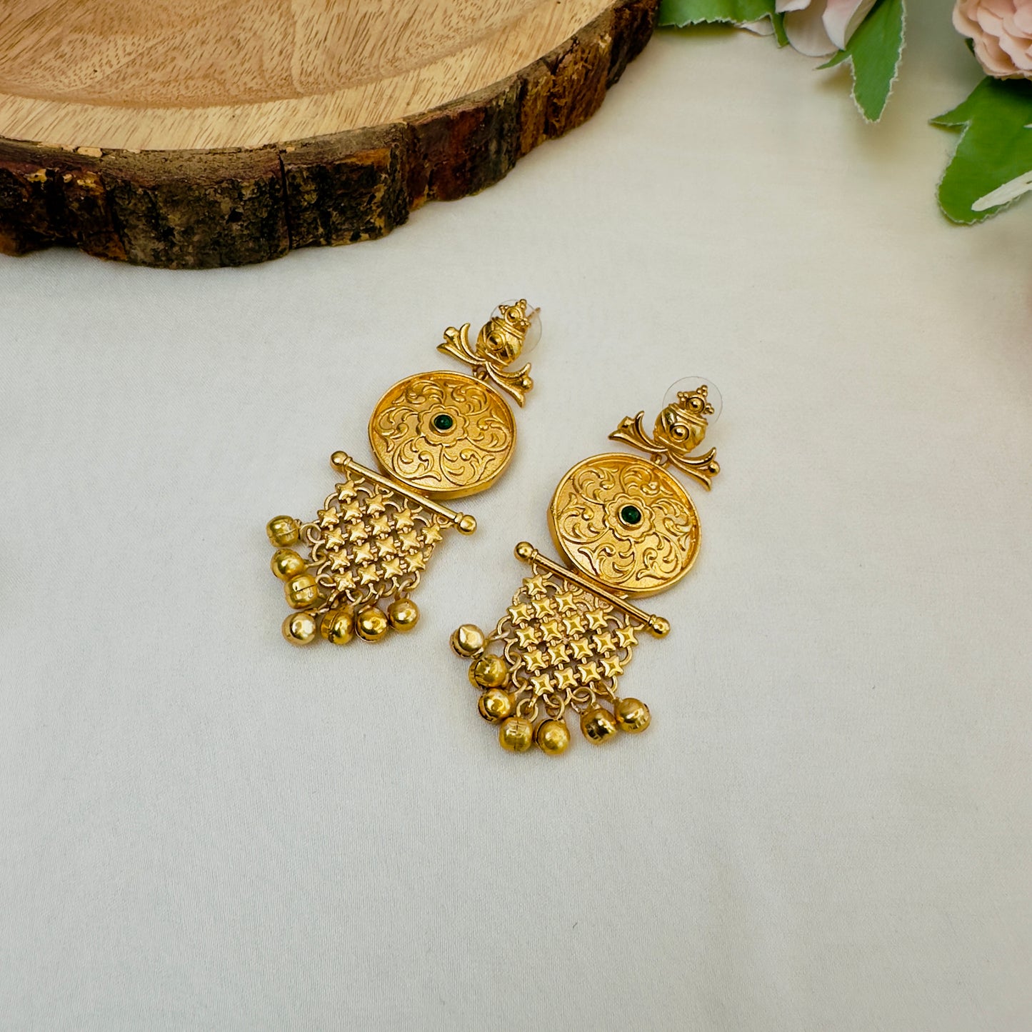 Gold Polish Earrings