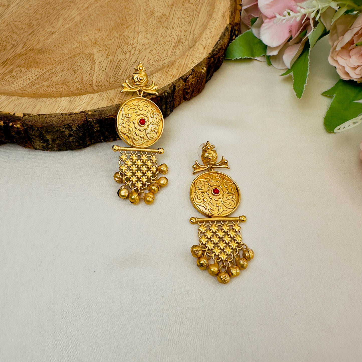 Gold Polish Earrings