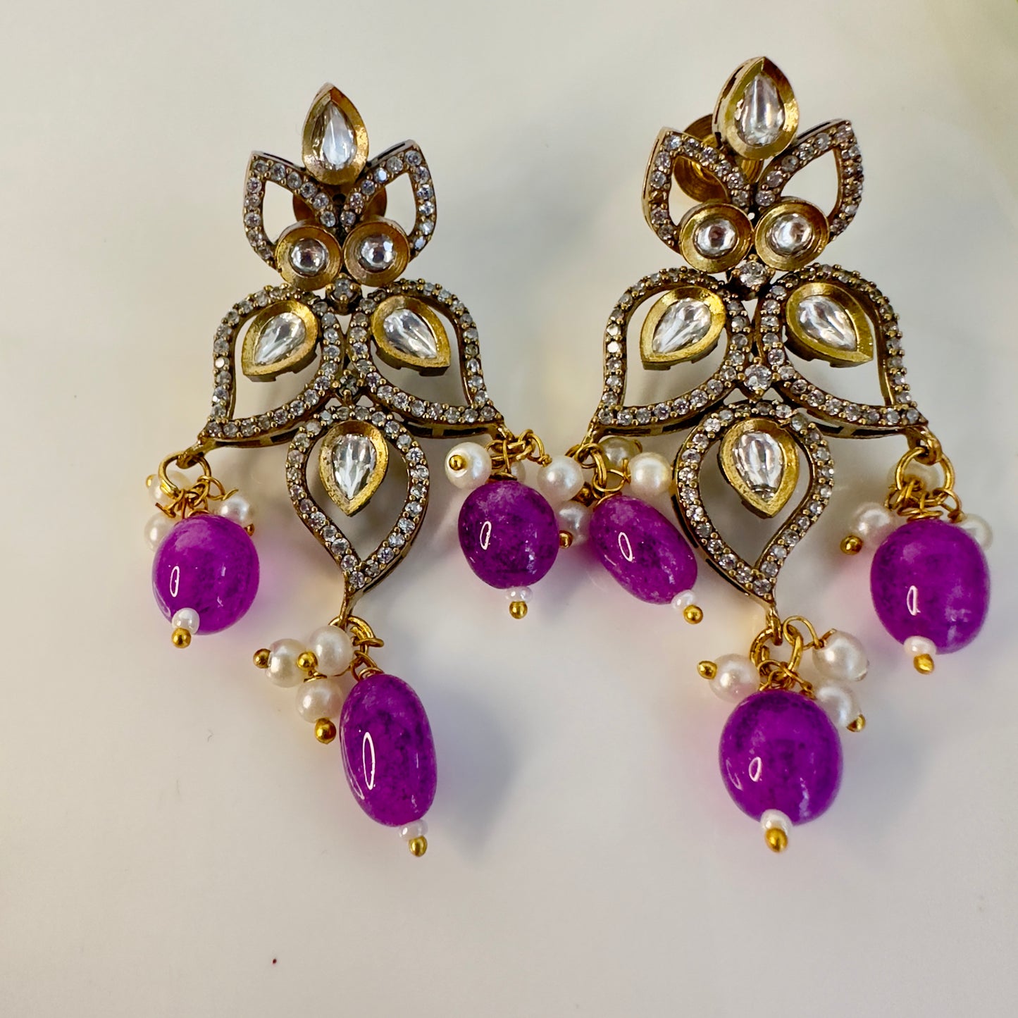 Krishna Motif Kundan Necklace Set