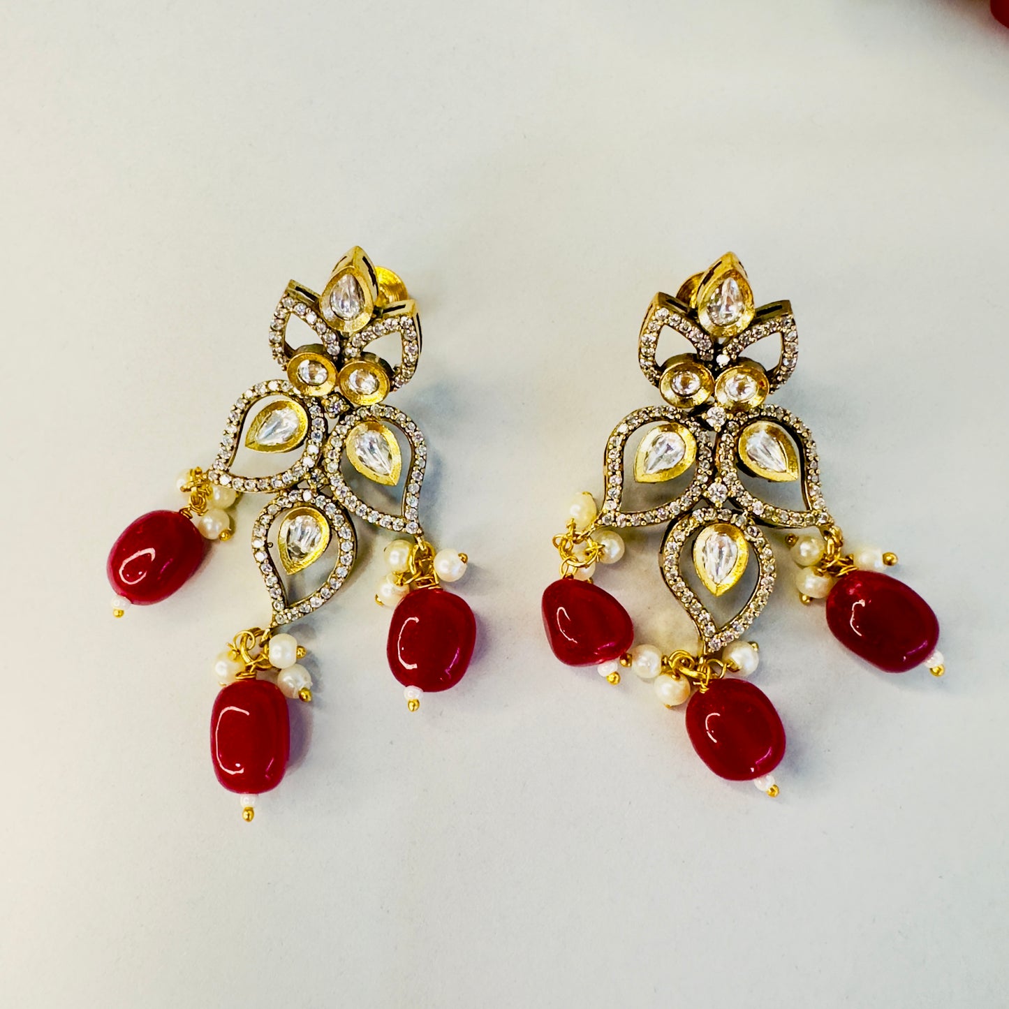 Krishna Motif Kundan Necklace Set