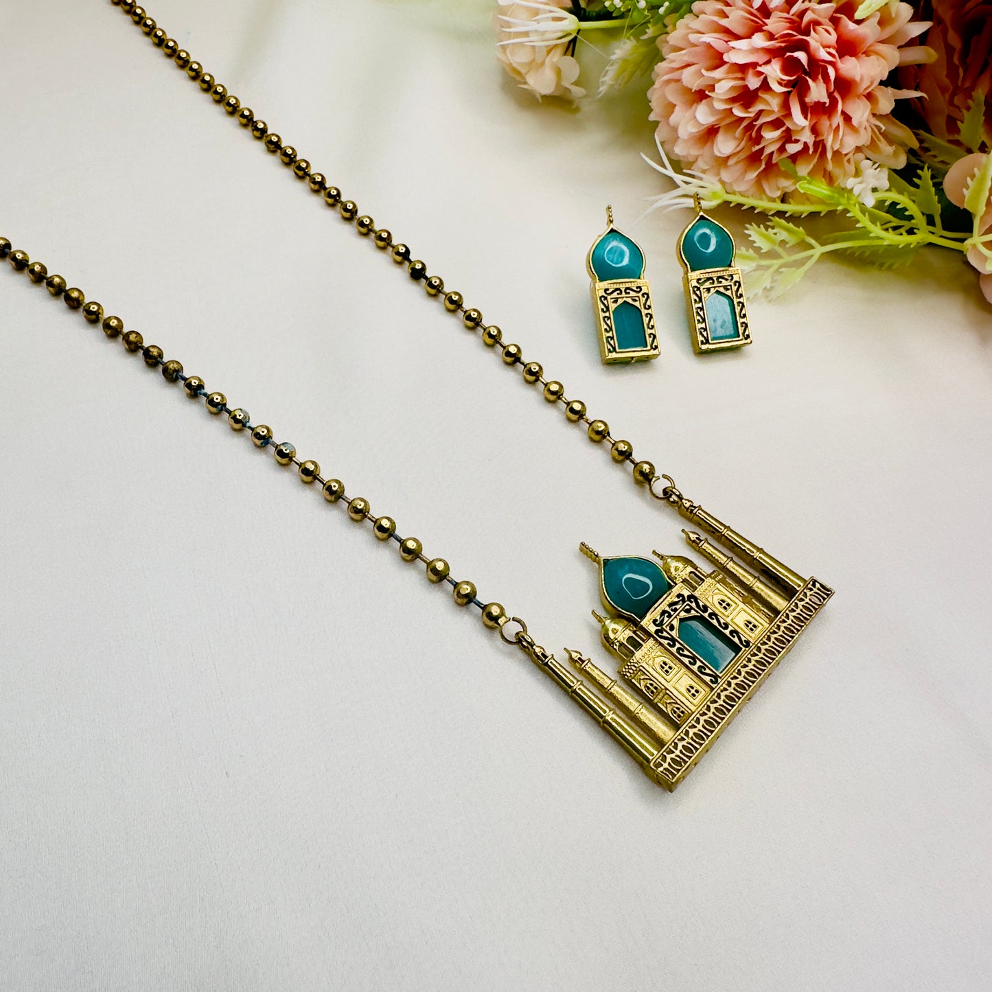 Taj Mahal Apala Polish Necklace set