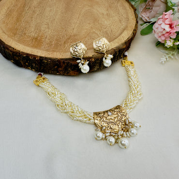 Meenakari Chid Moti Necklace/Choker Set