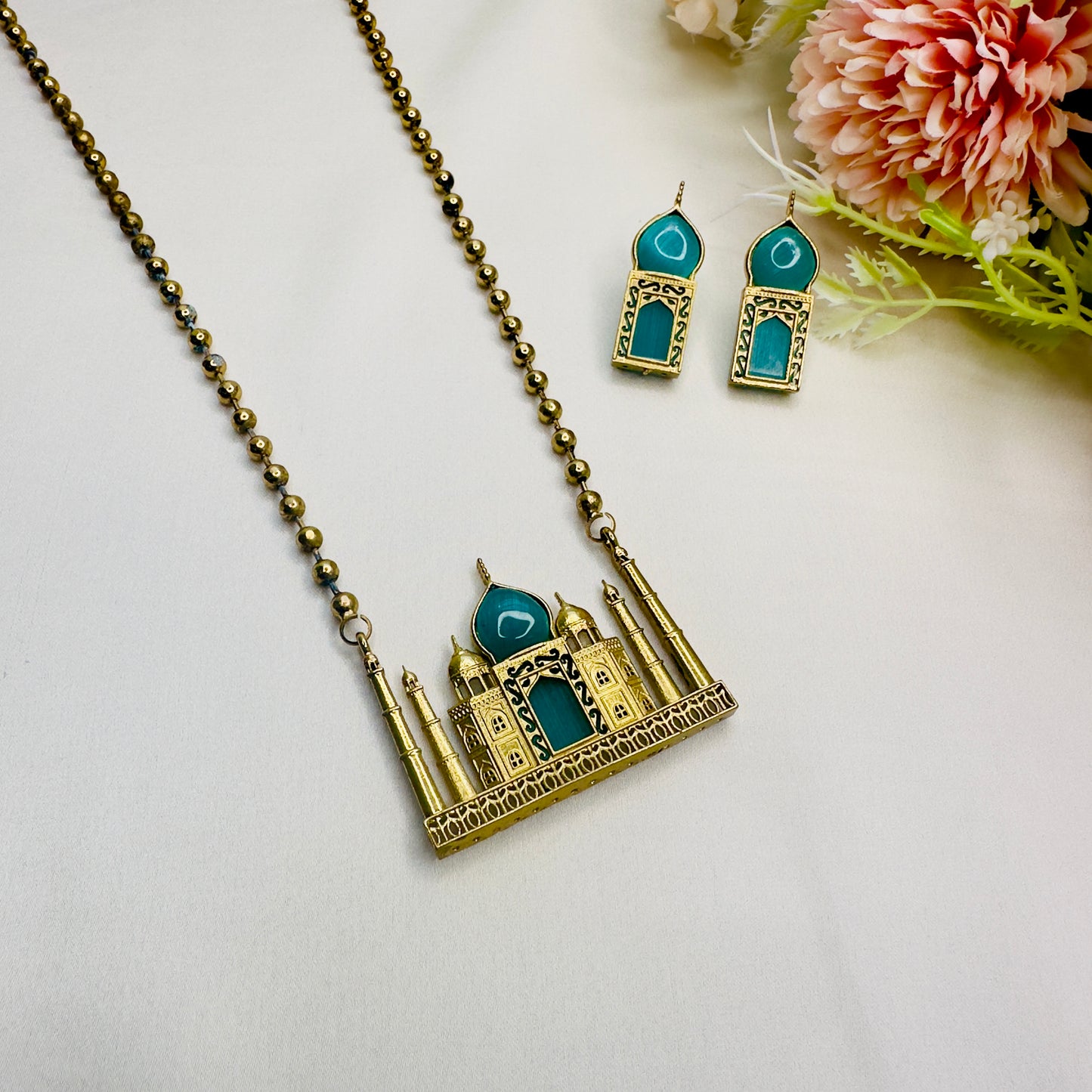 Taj Mahal Apala Polish Necklace set