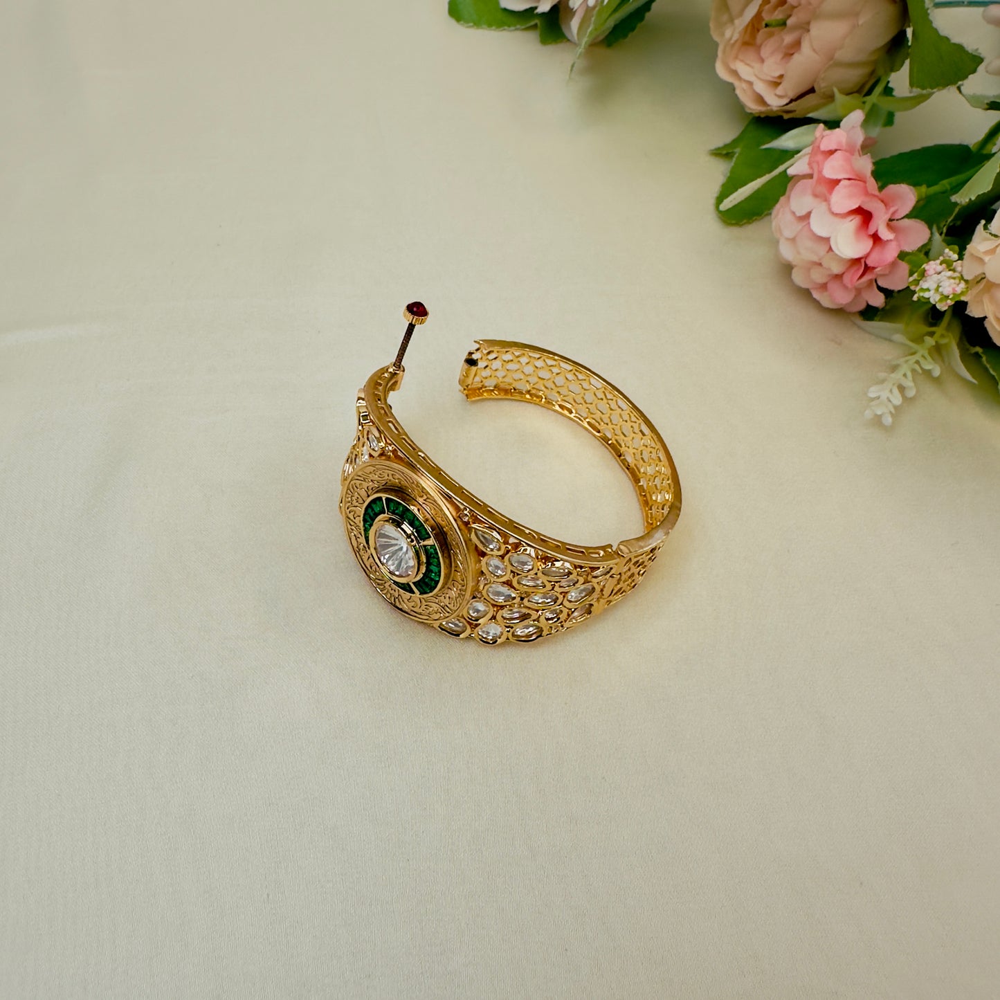 Green AD with Moissanite Bracelet