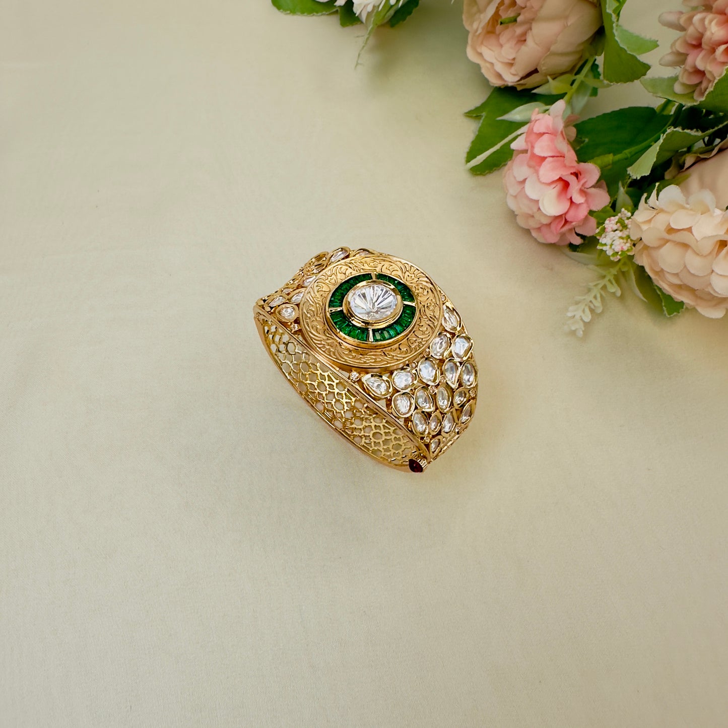 Green AD with Moissanite Bracelet