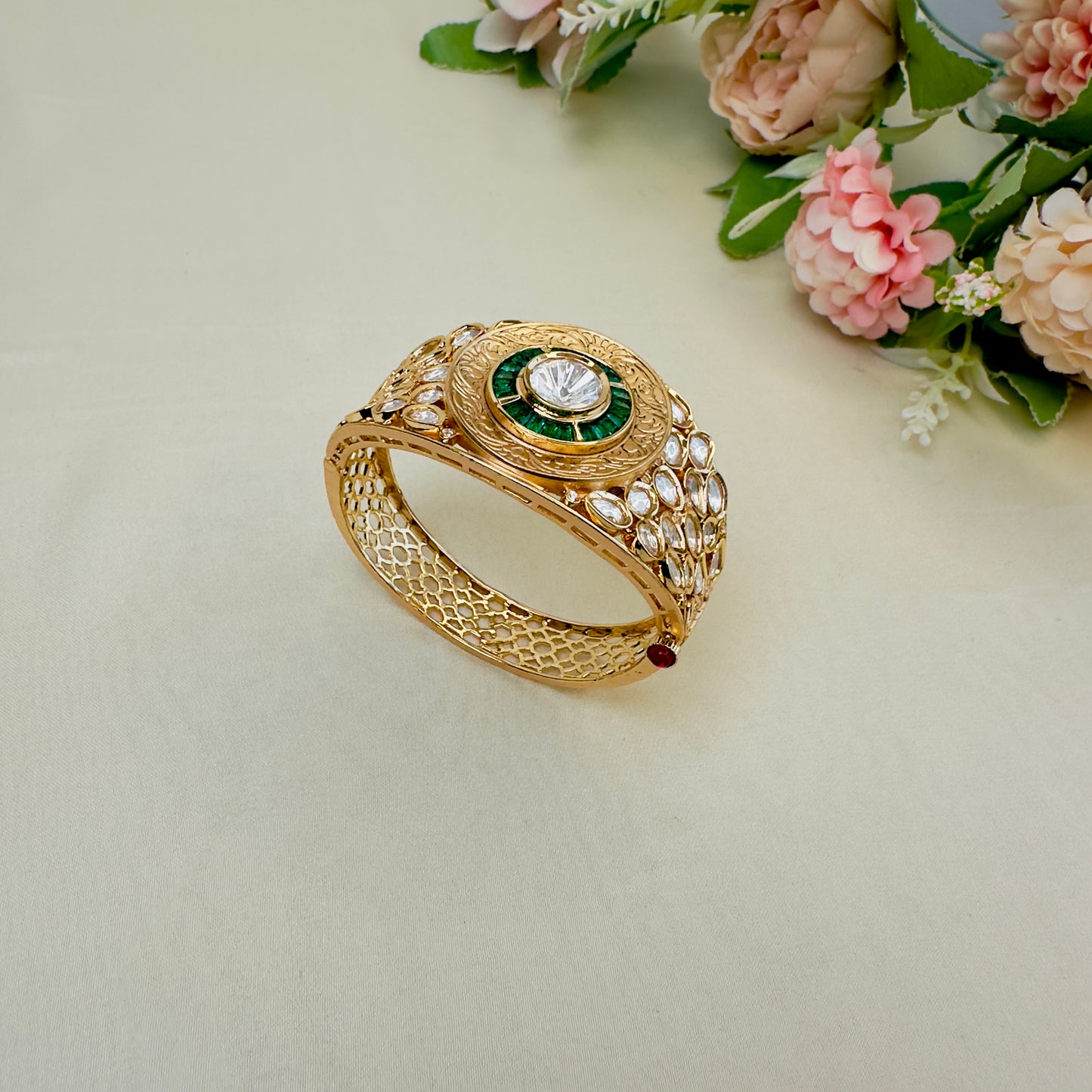 Green AD with Moissanite Bracelet