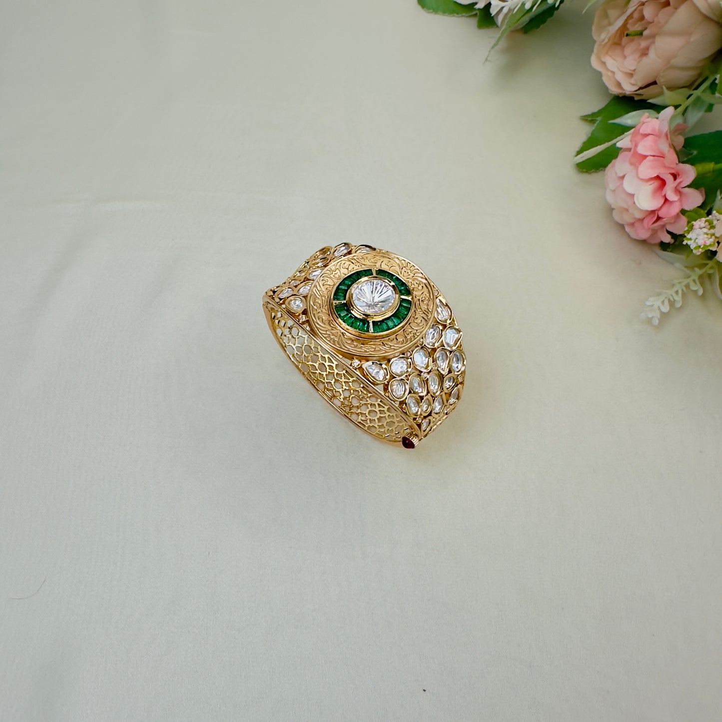 Green AD with Moissanite Bracelet