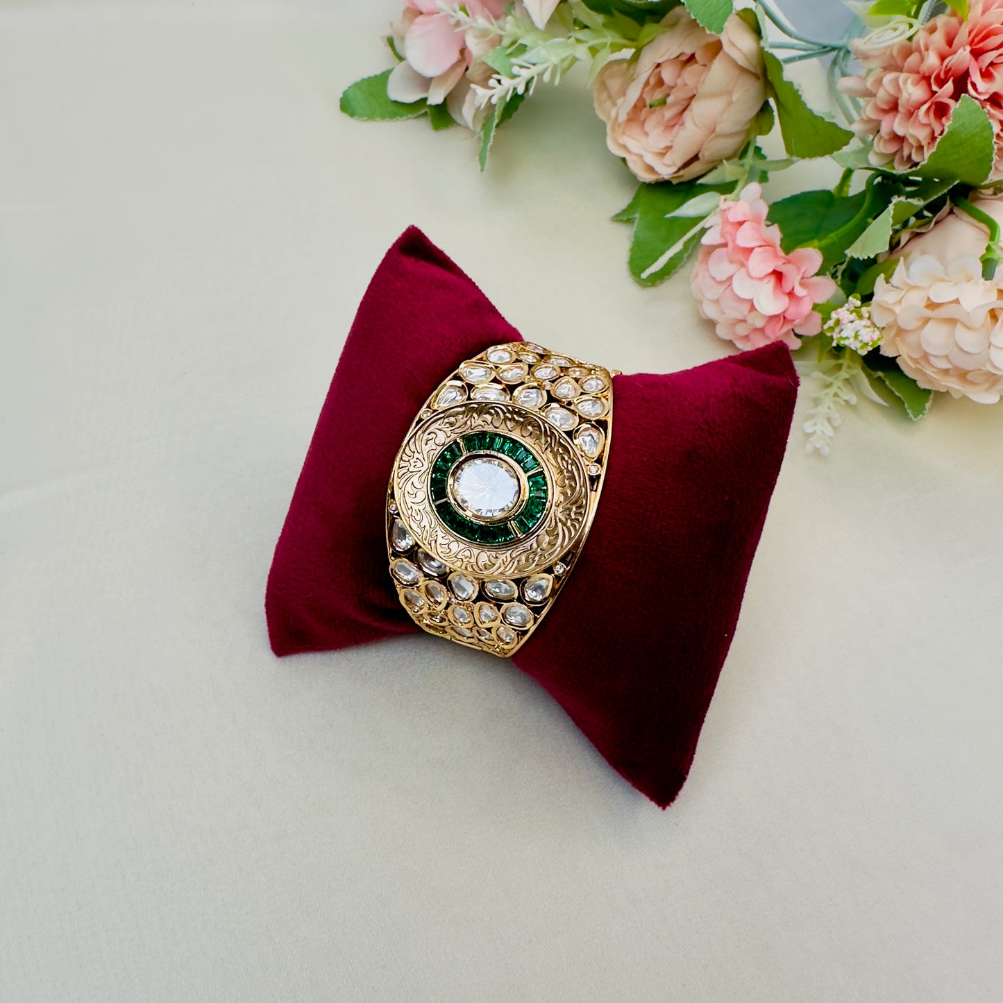 Green AD with Moissanite Bracelet
