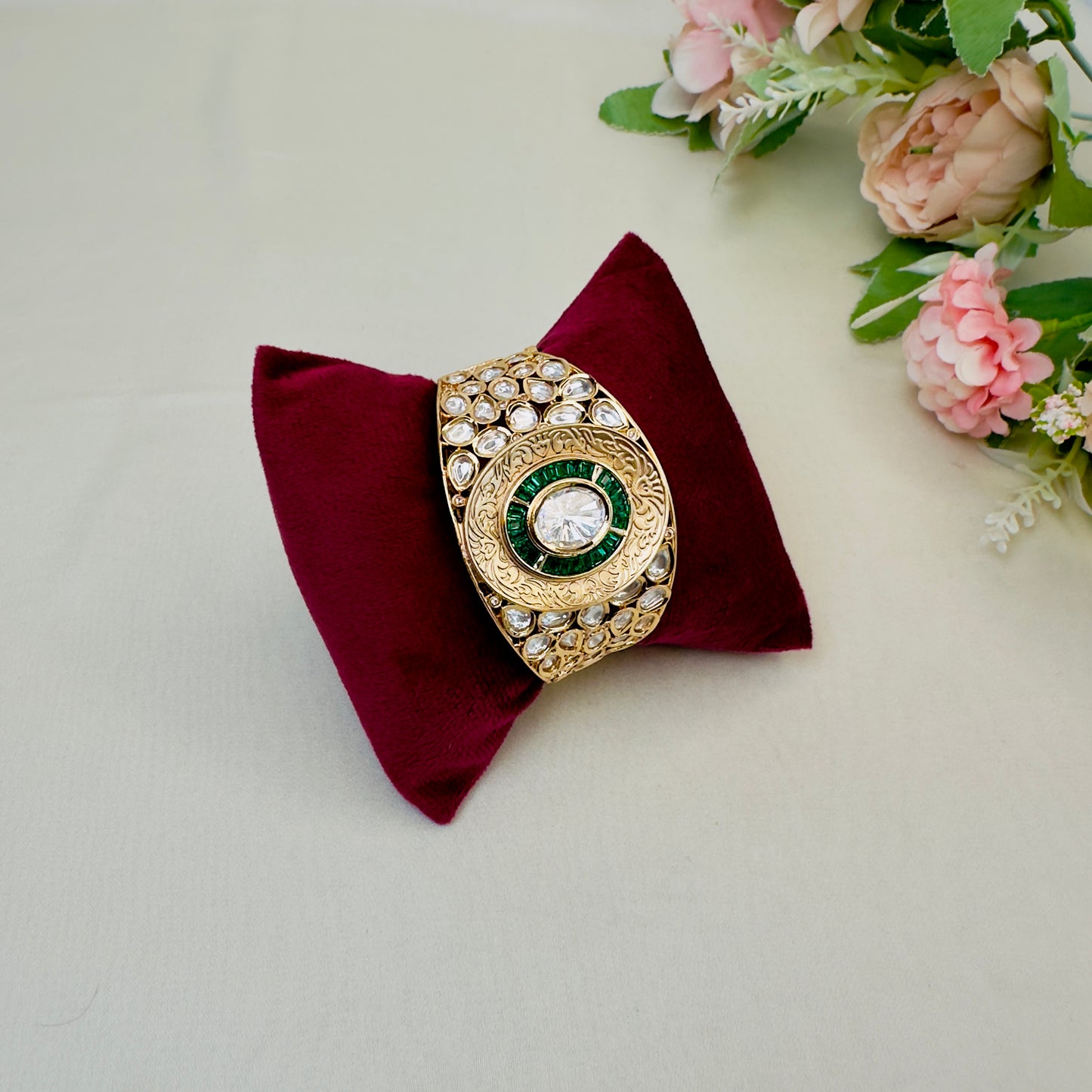 Green AD with Moissanite Bracelet
