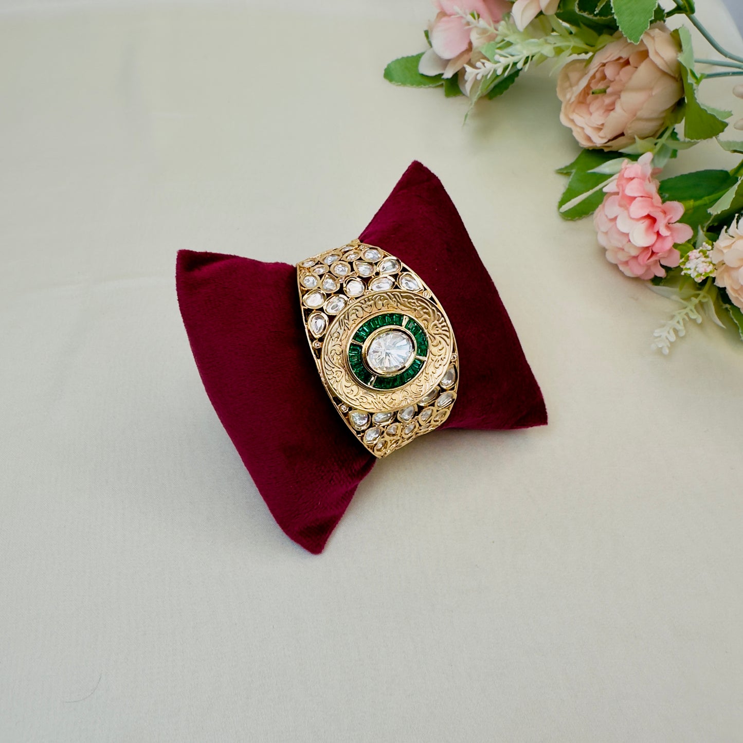 Green AD with Moissanite Bracelet
