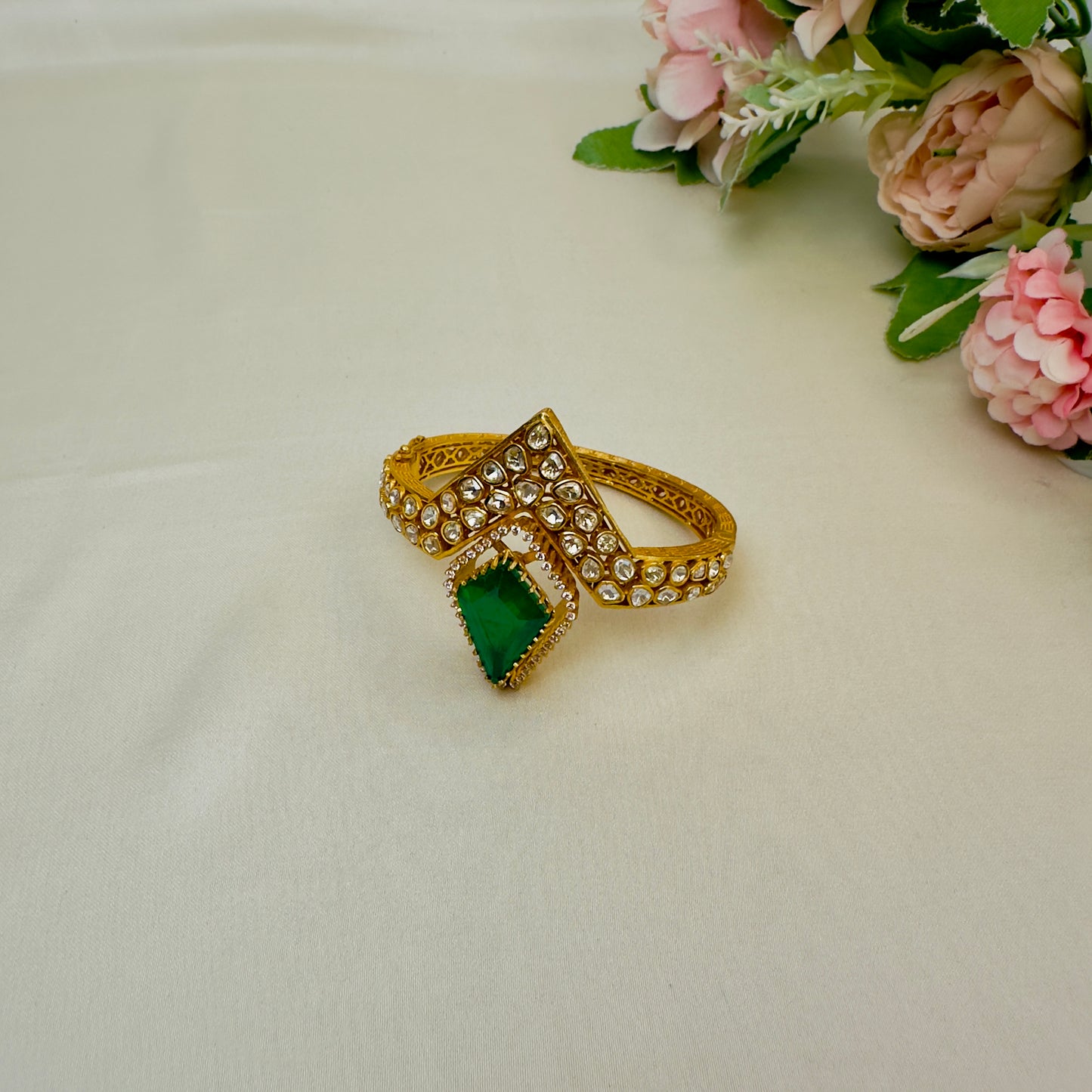 Real Moissanite 22 CT Gold plated Bracelet