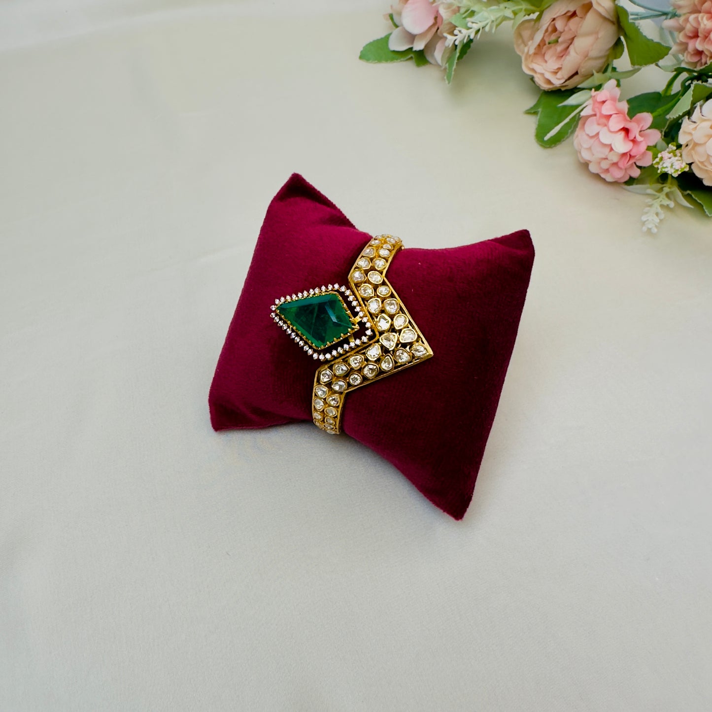 Real Moissanite 22 CT Gold plated Bracelet