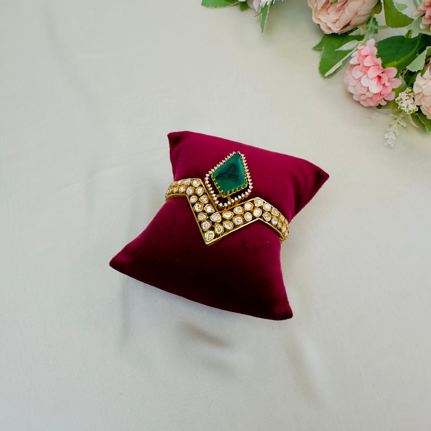 Real Moissanite 22 CT Gold plated Bracelet