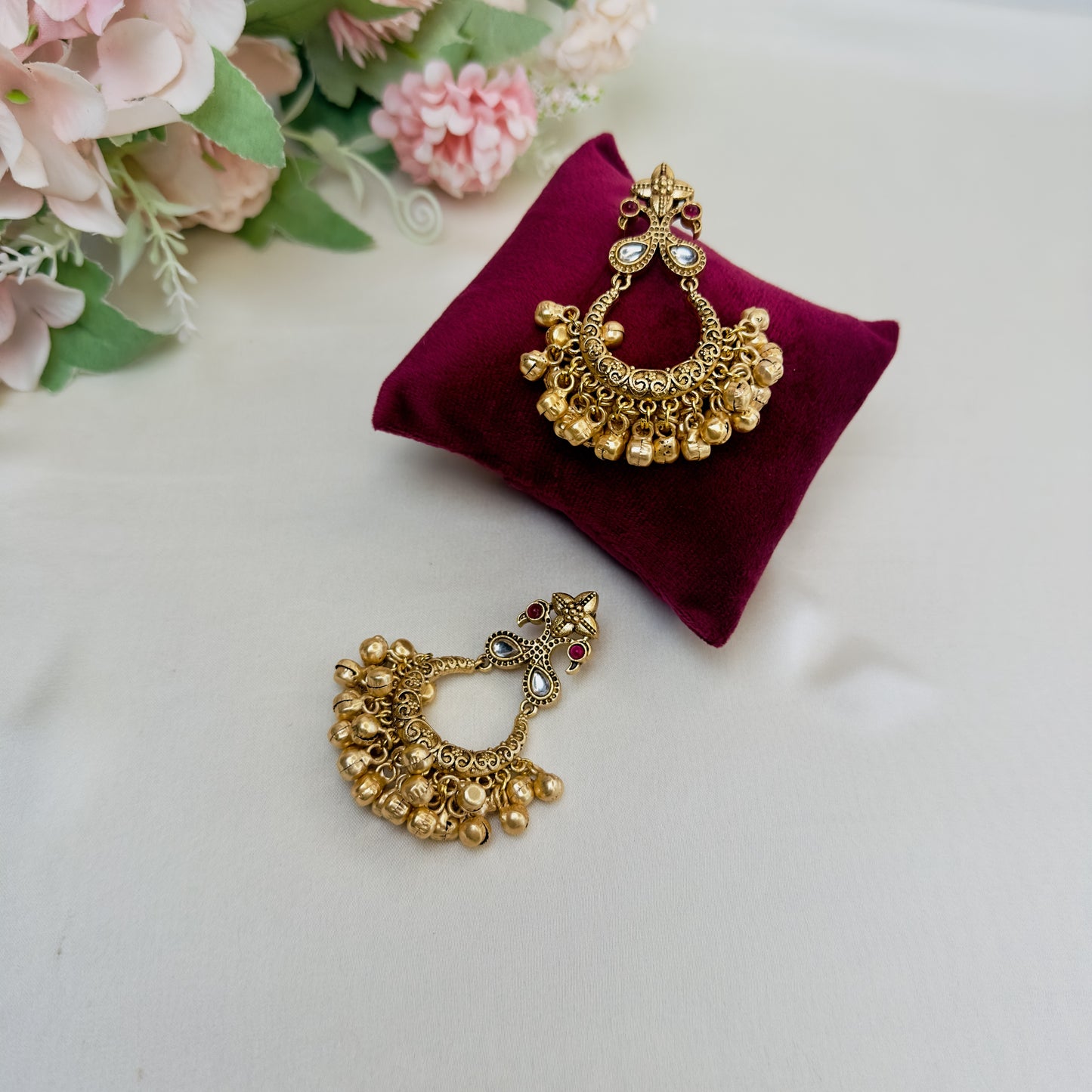 Golden Chandbali Earrings