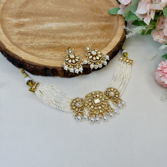 Real Moissanite Choker Set