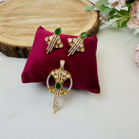 Real Moissanite Pendant Set