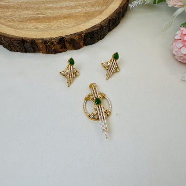 Real Moissanite Pendant Set