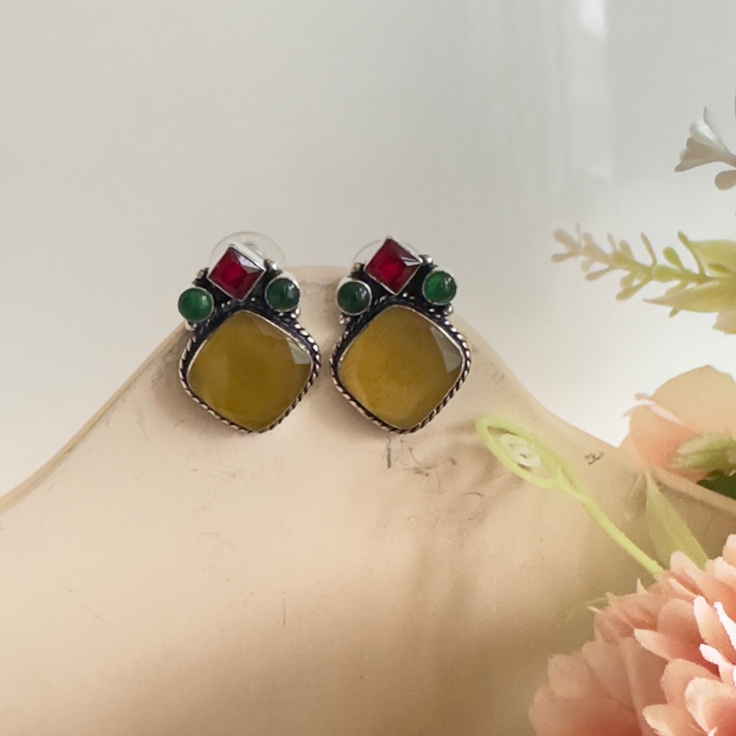 Multi Monalisa Stud Earrings