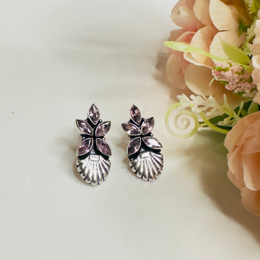 Floral Silver Replica Studs
