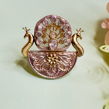 Dualtone Silver Replica Peacock Ring