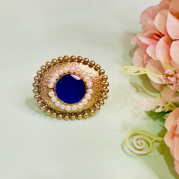 Goldentone Oval Shaped Ring