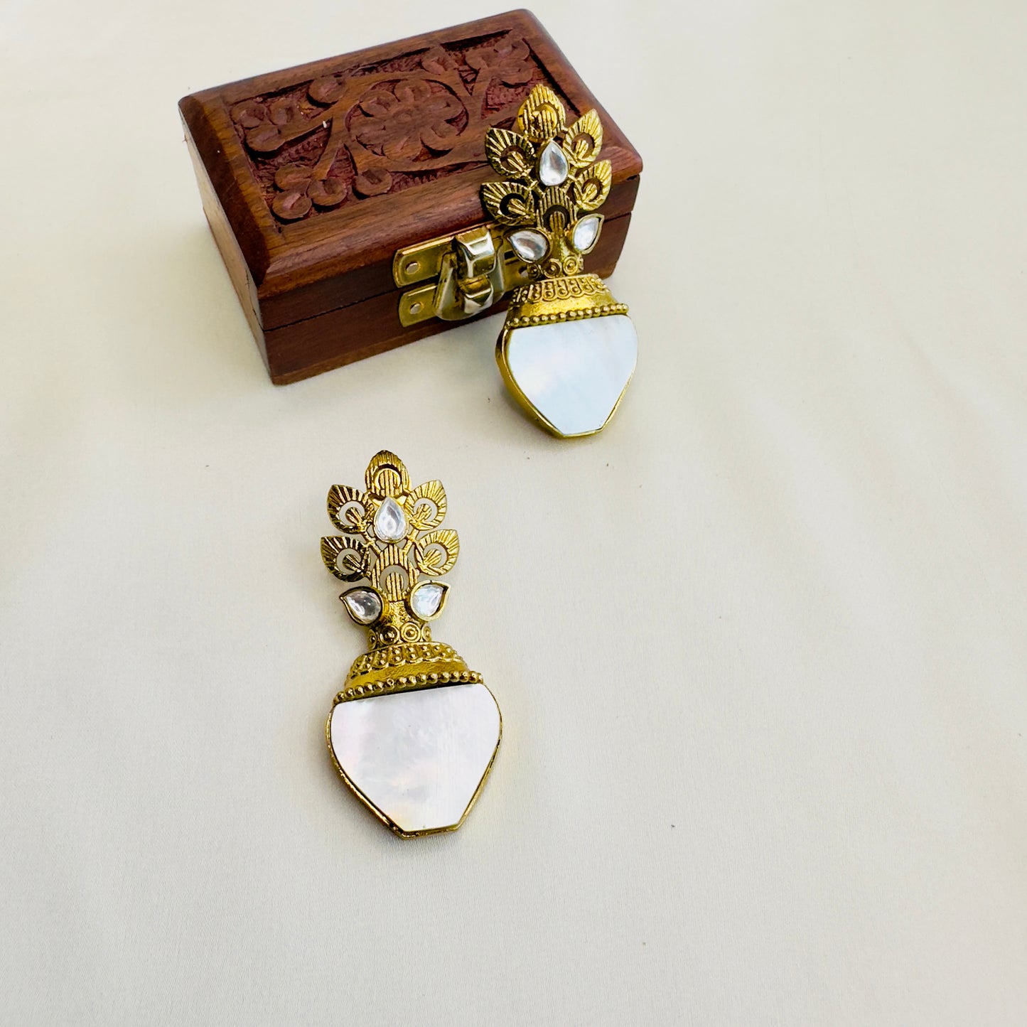 Kundan Antique Gold polish Earrings