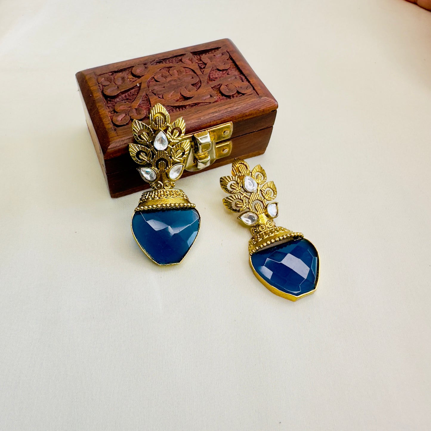 Kundan Antique Gold polish Earrings