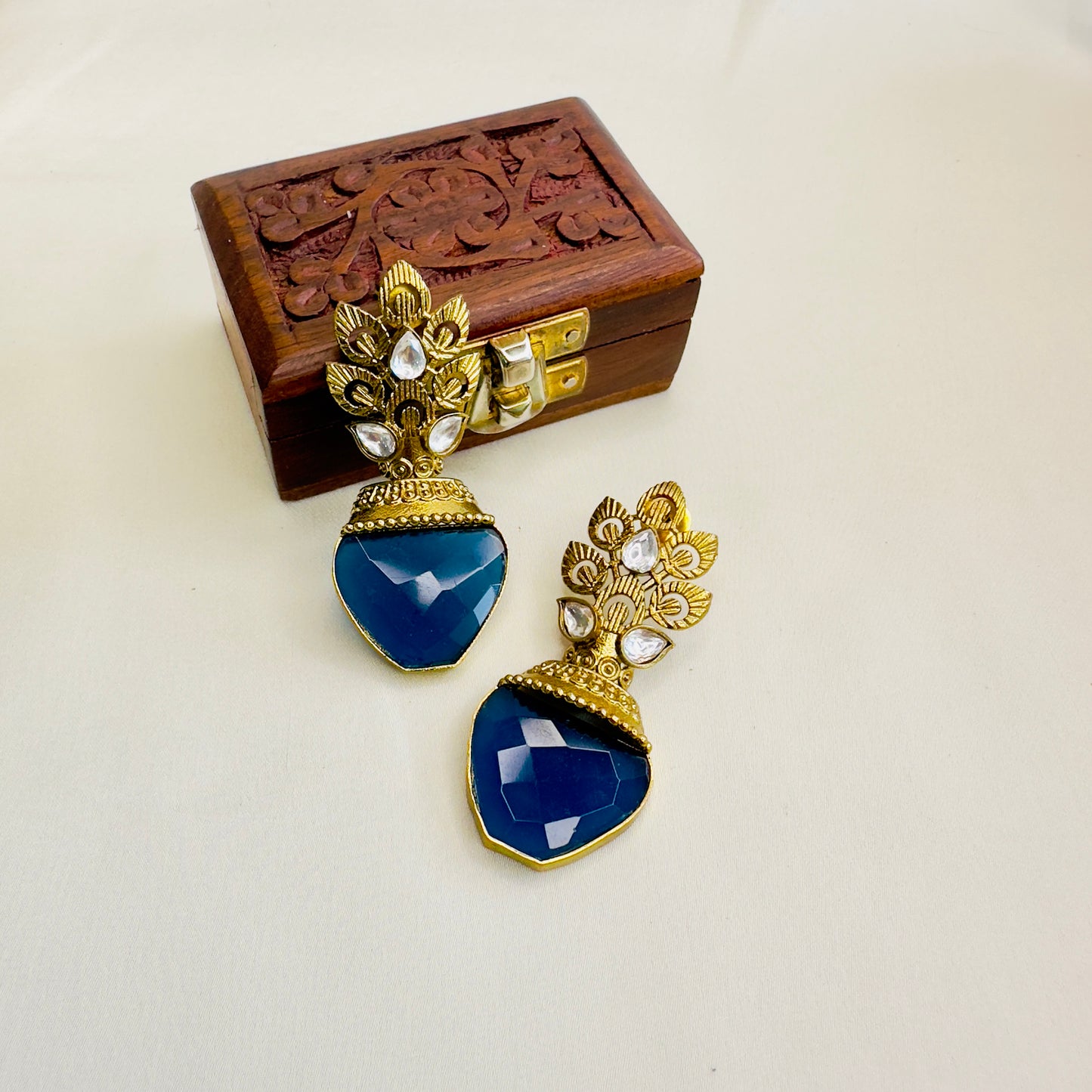 Kundan Antique Gold polish Earrings