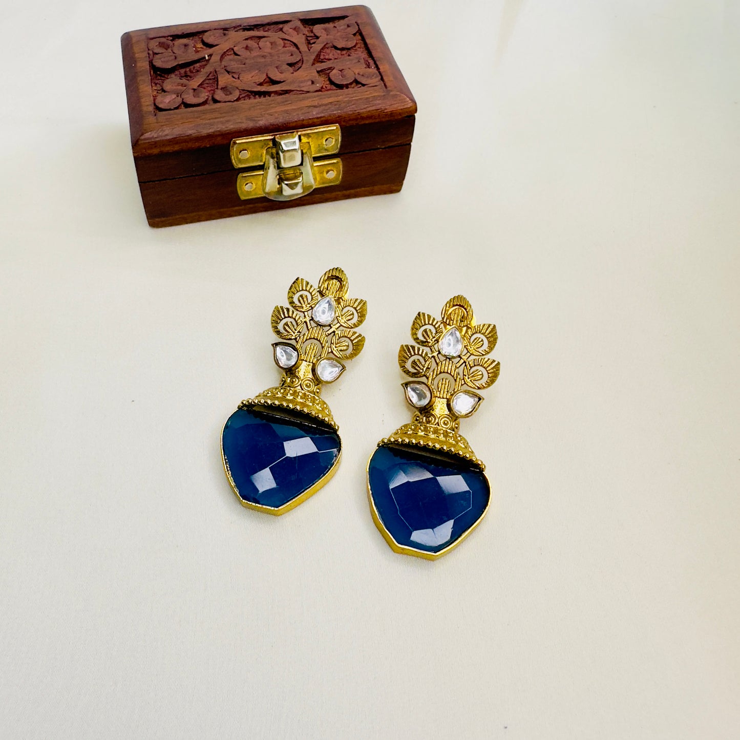 Kundan Antique Gold polish Earrings