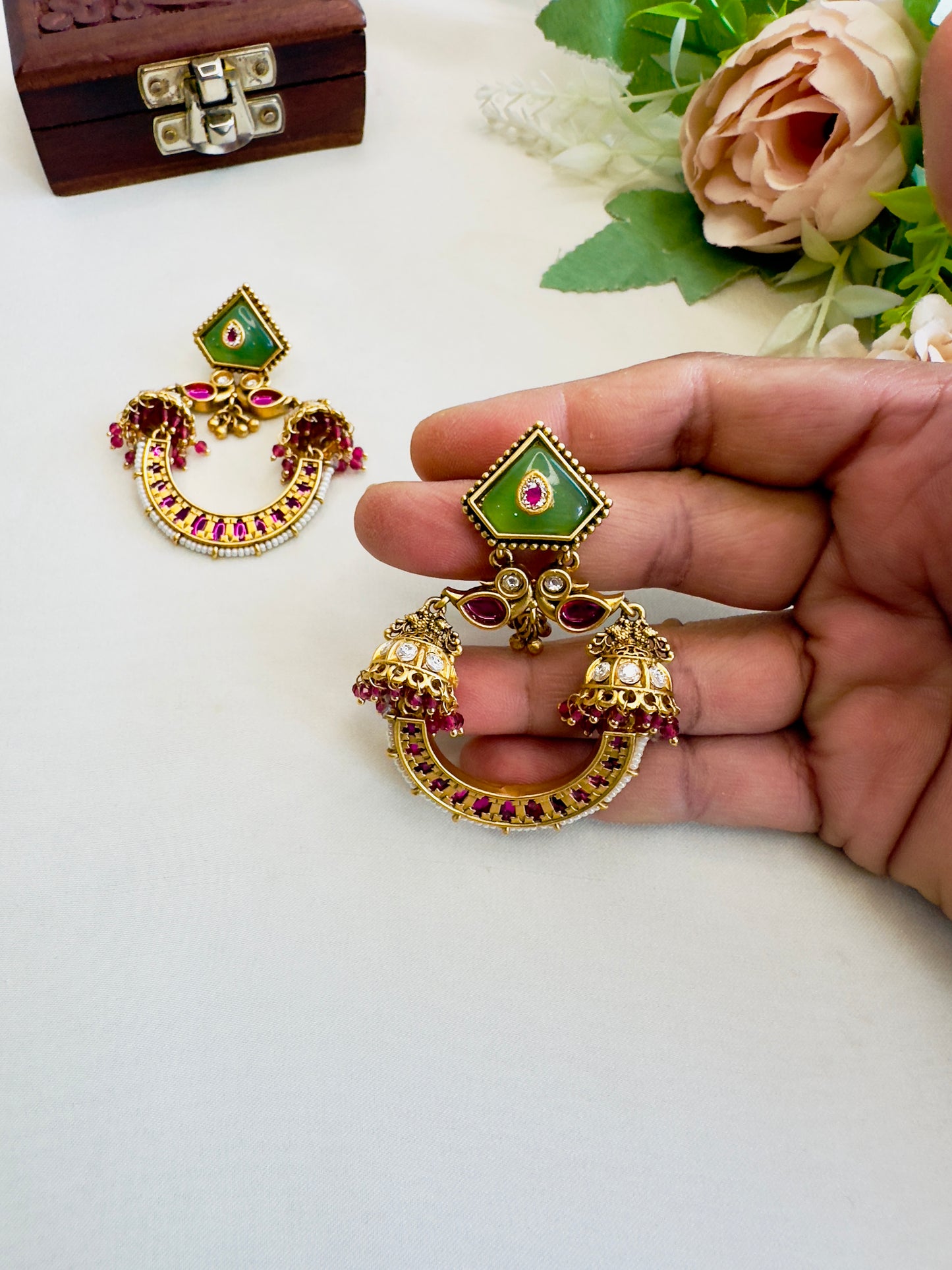 Side Jhumki Rajwadi Earrings