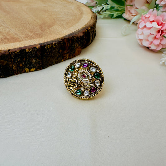 Multicolor Swarowski Stone Ring