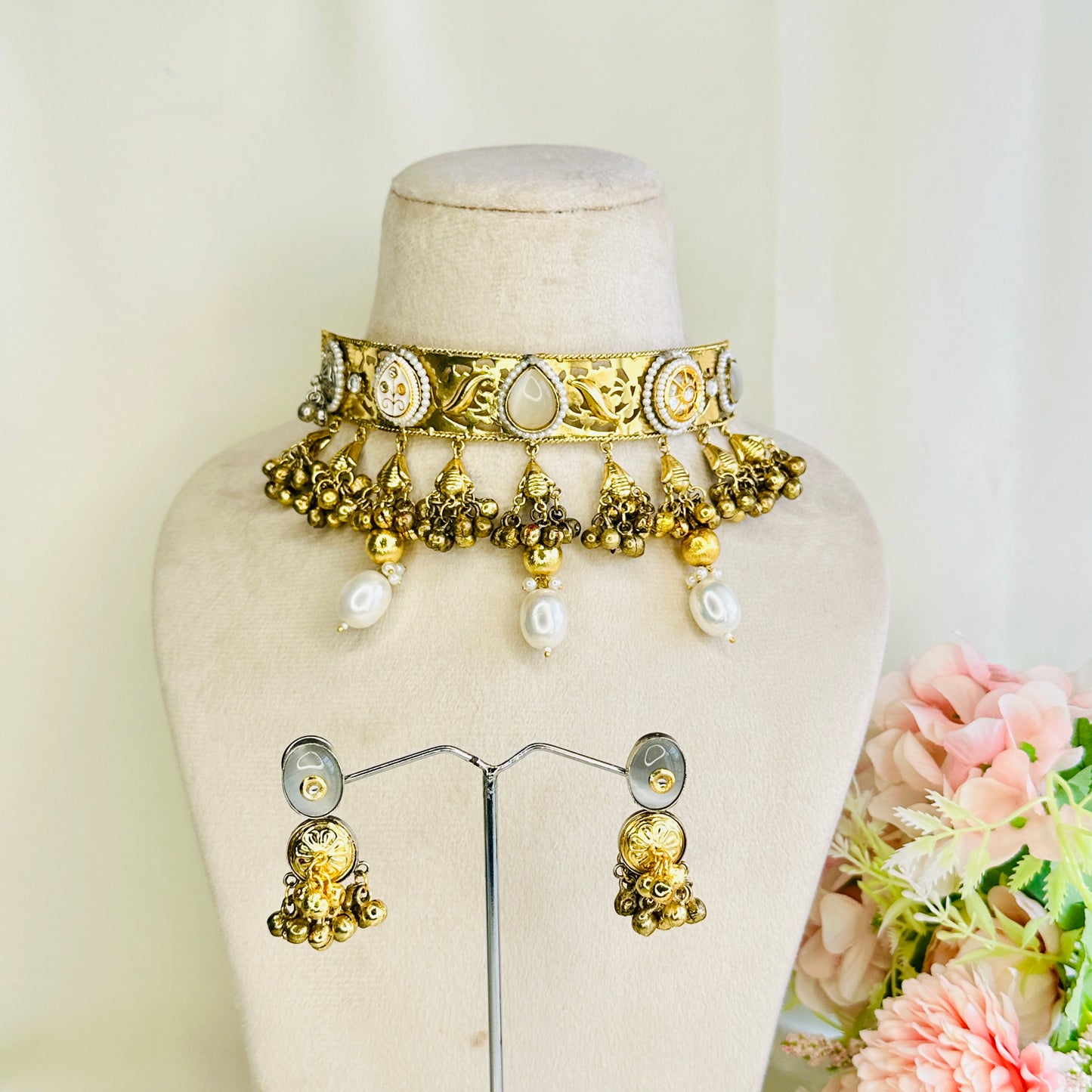Dual Polish Silver Replica Choker