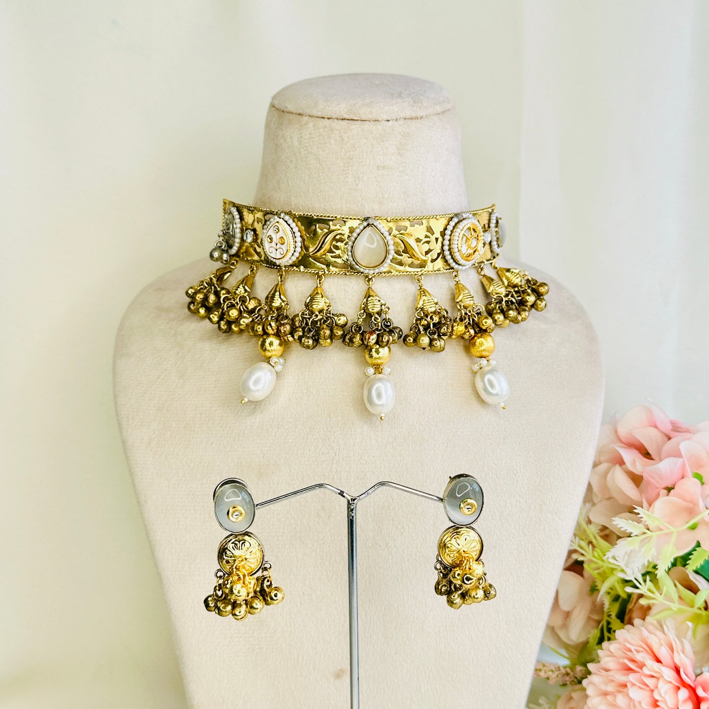 Dual Polish Silver Replica Choker