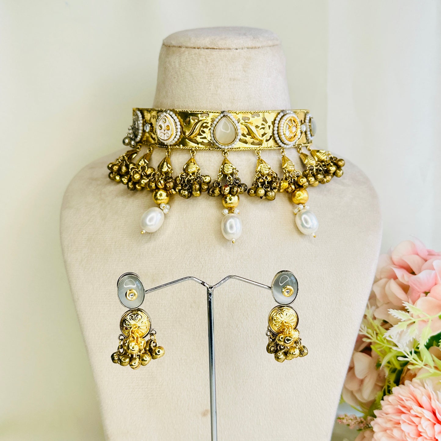 Dual Polish Silver Replica Choker